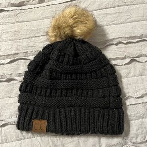 c.c black beanie